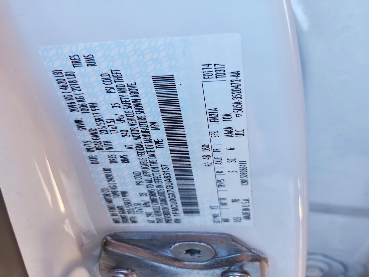 2016 FORD ESCAPE SE photo 25