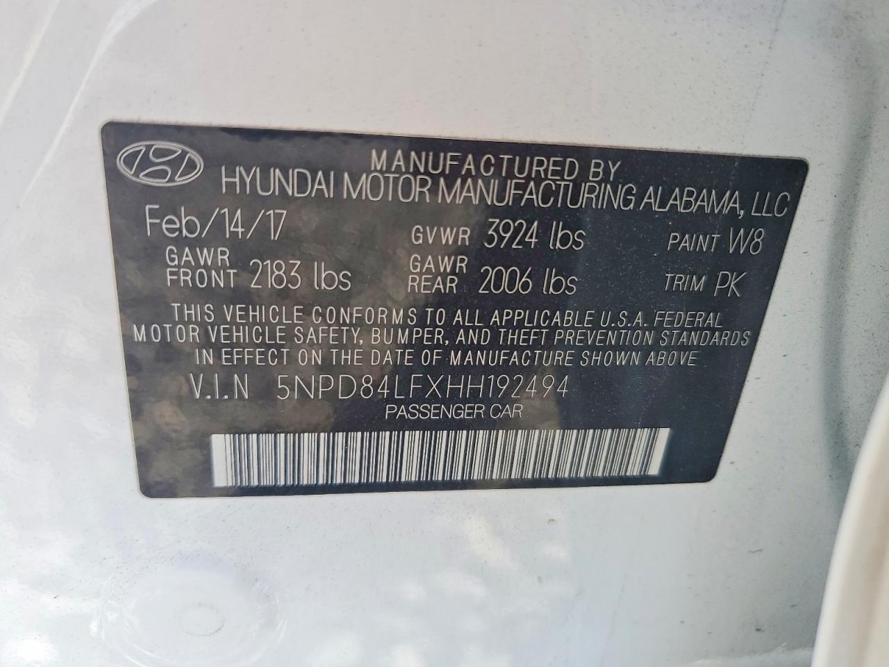 2017 HYUNDAI ELANTRA SE photo 13
