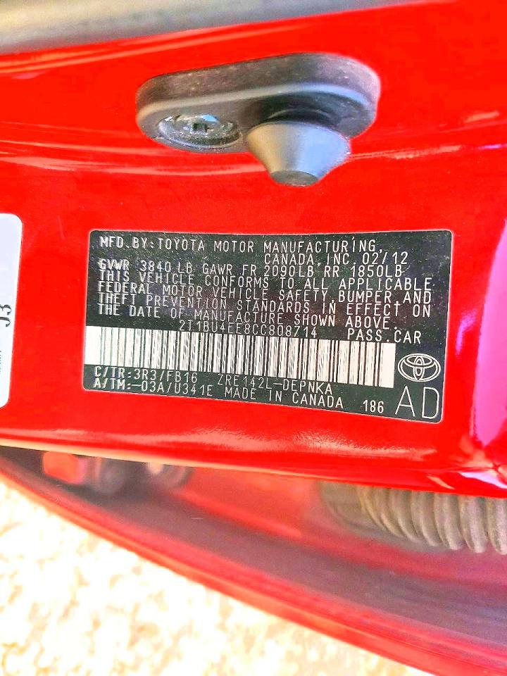 2012 TOYOTA COROLLA LE photo 34