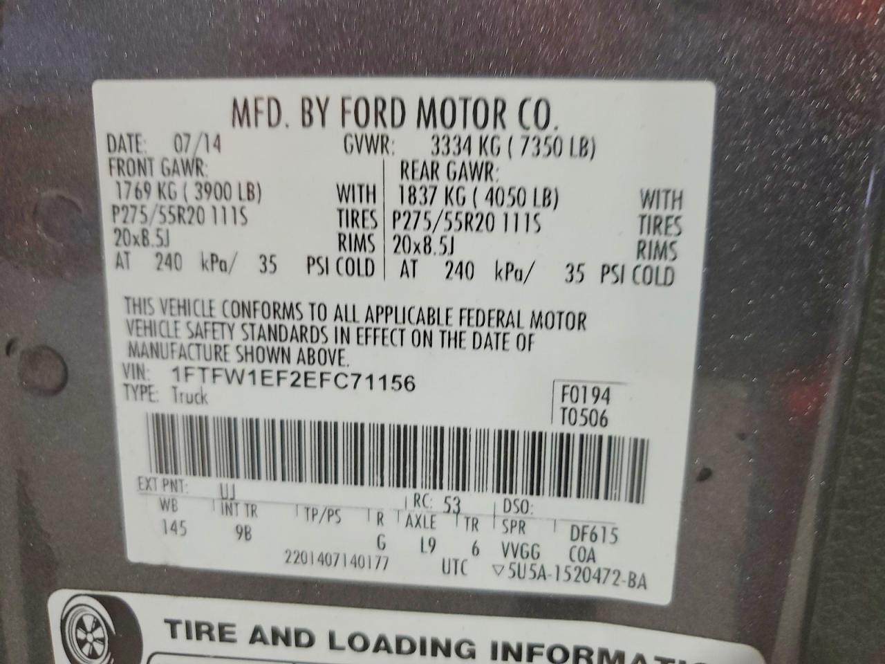 2014 FORD F150 SUPERCREW photo 12