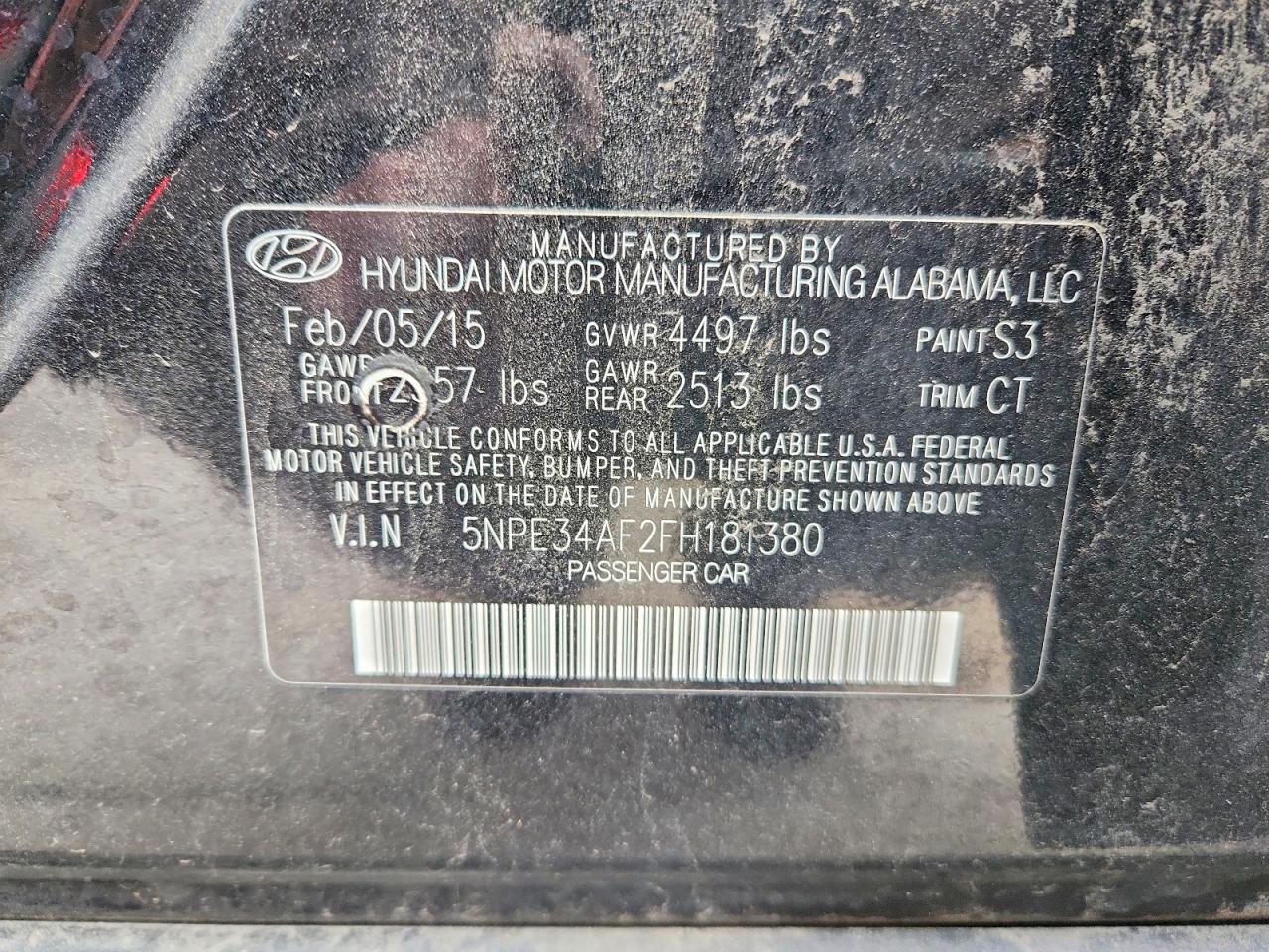 2015 HYUNDAI SONATA SPORT photo 23