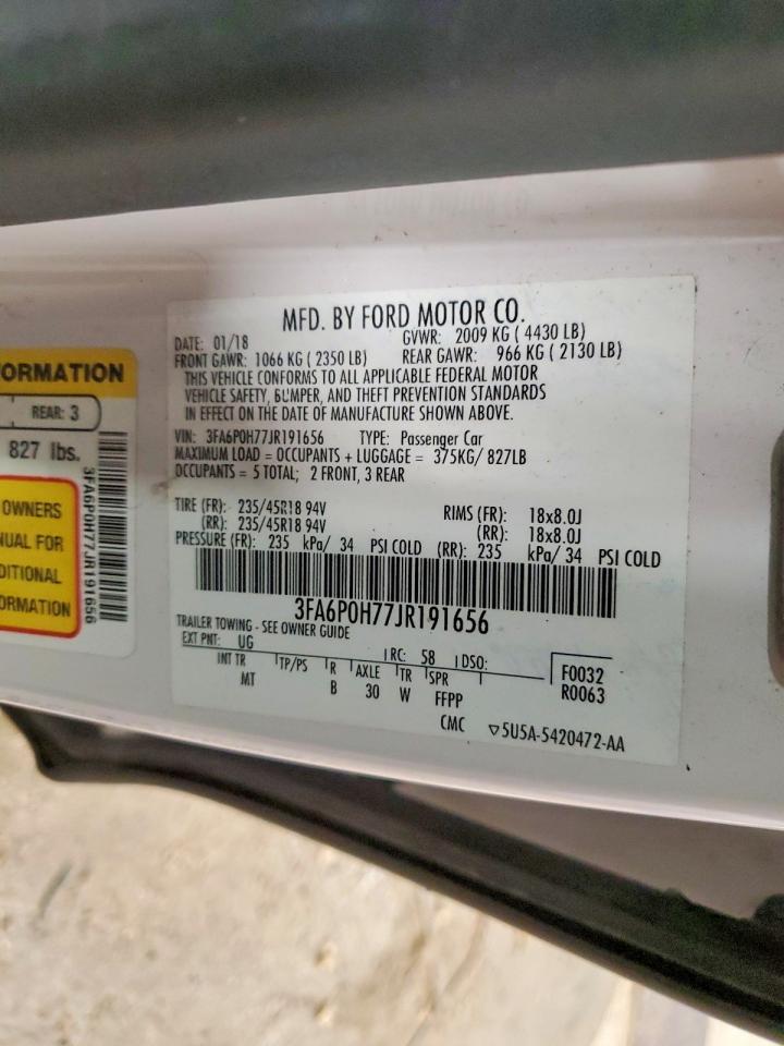 2018 FORD FUSION SE photo 23