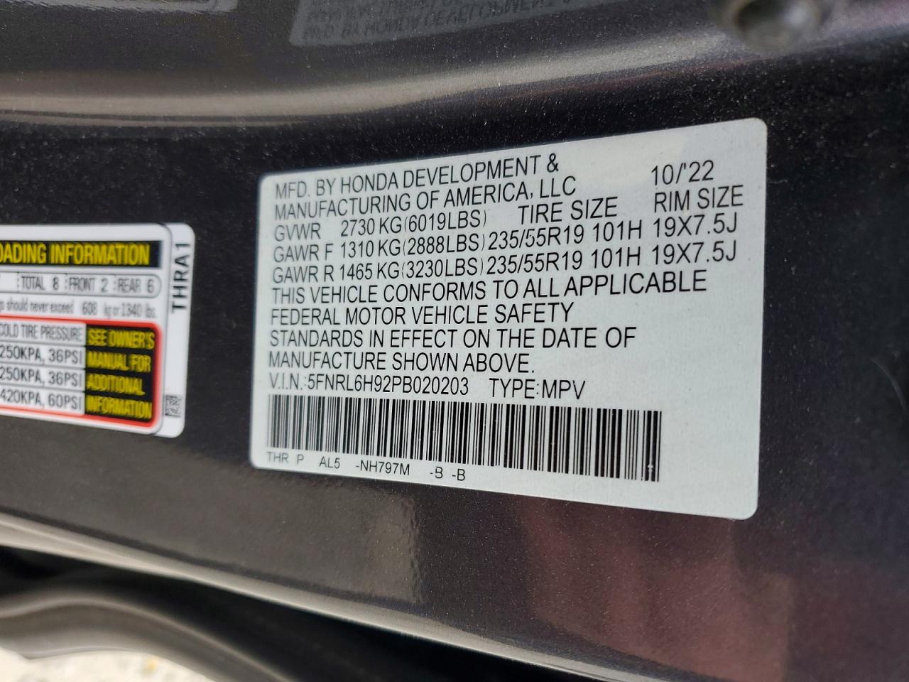 2023 HONDA ODYSSEY ELITE photo 27