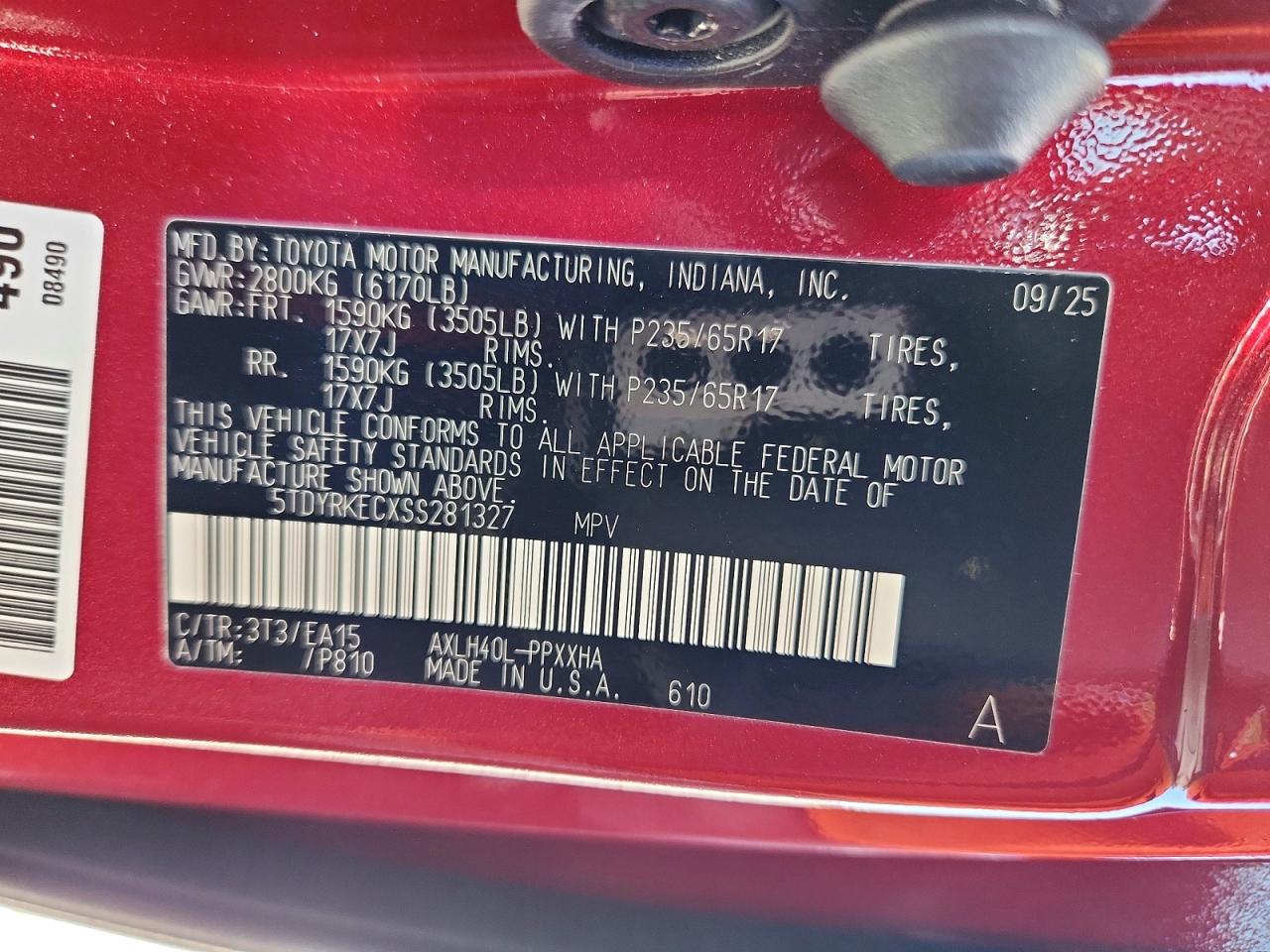 2025 TOYOTA SIENNA photo 13