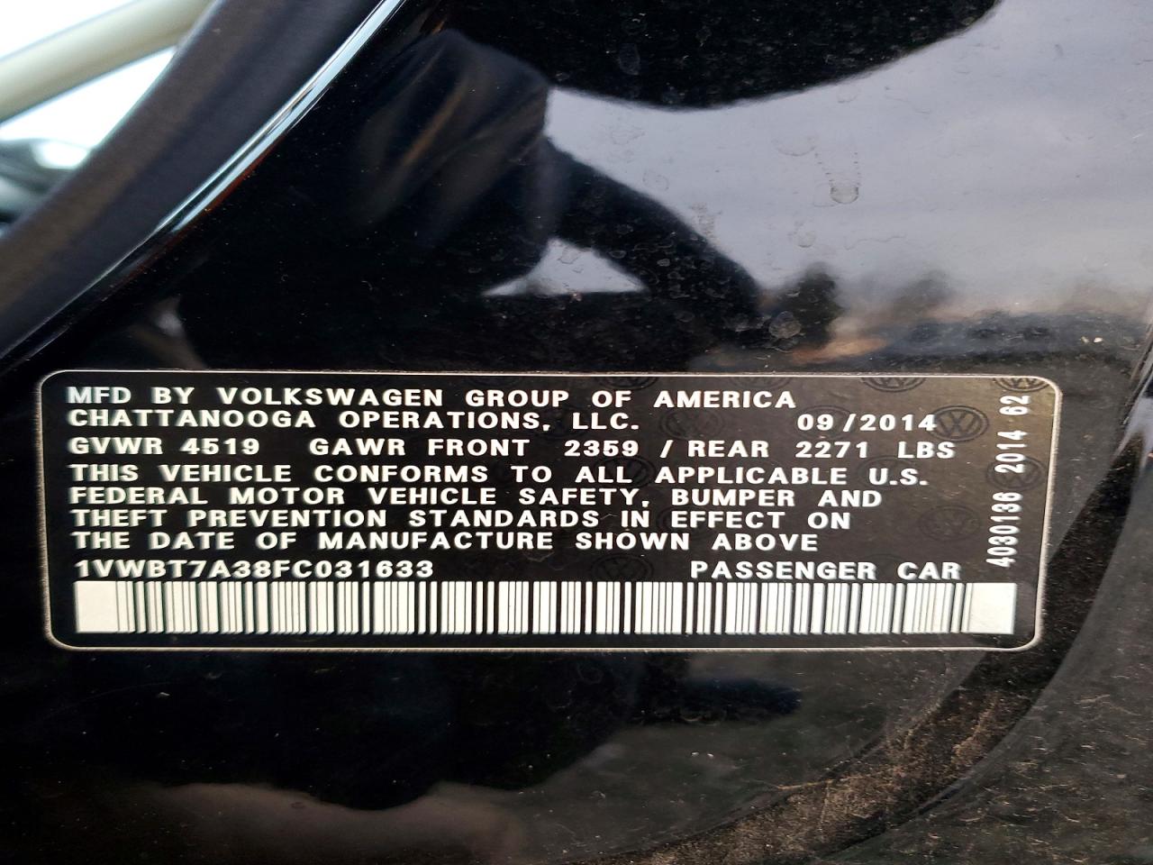 2015 VOLKSWAGEN PASSAT SE photo 23
