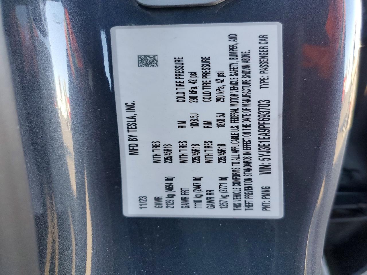 2023 TESLA MODEL 3 photo 23