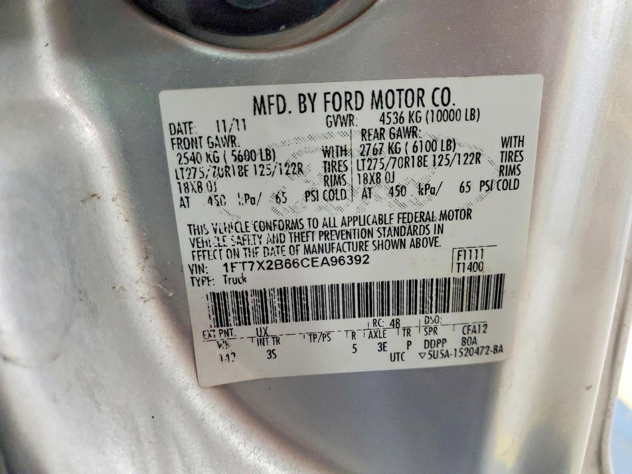2012 FORD F250 SUPER DUTY photo 34