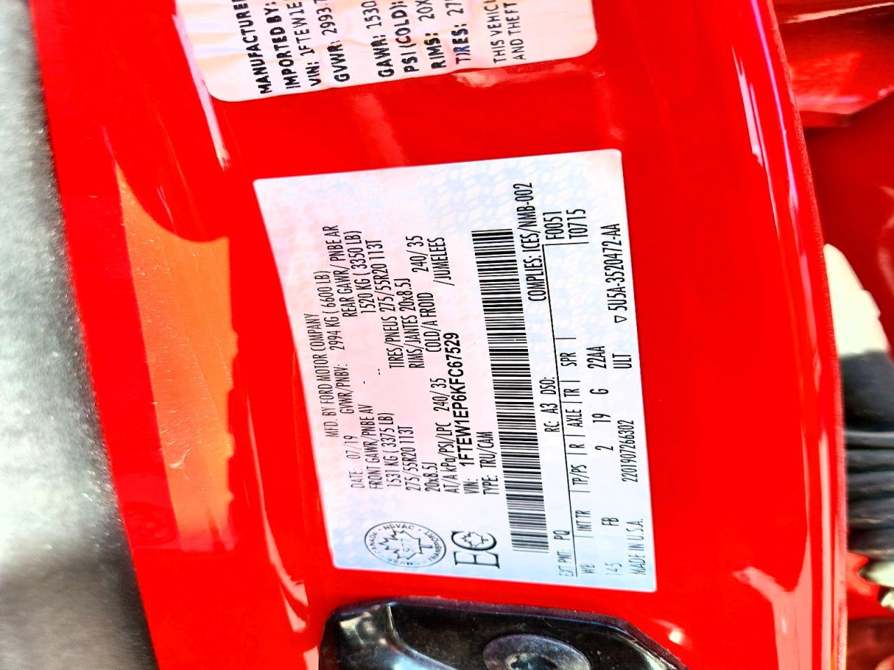 2019 FORD F150 SUPERCREW photo 13
