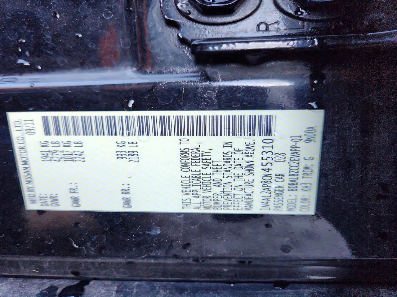 2012 NISSAN ALTIMA 2.5 photo 25