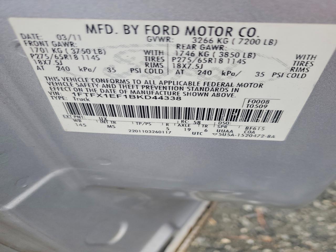 2011 FORD F150 SUPER CAB photo 12