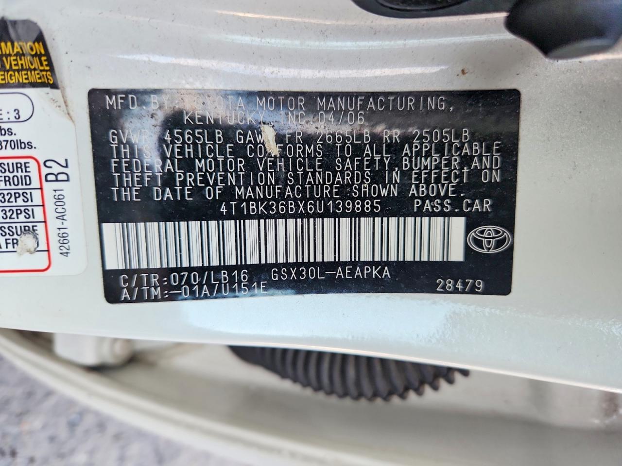 2006 TOYOTA AVALON LIMITED photo 23