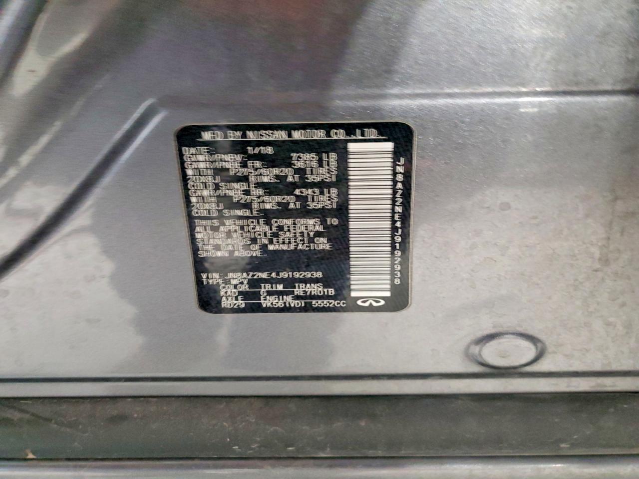 2018 INFINITI QX80 BASE photo 27