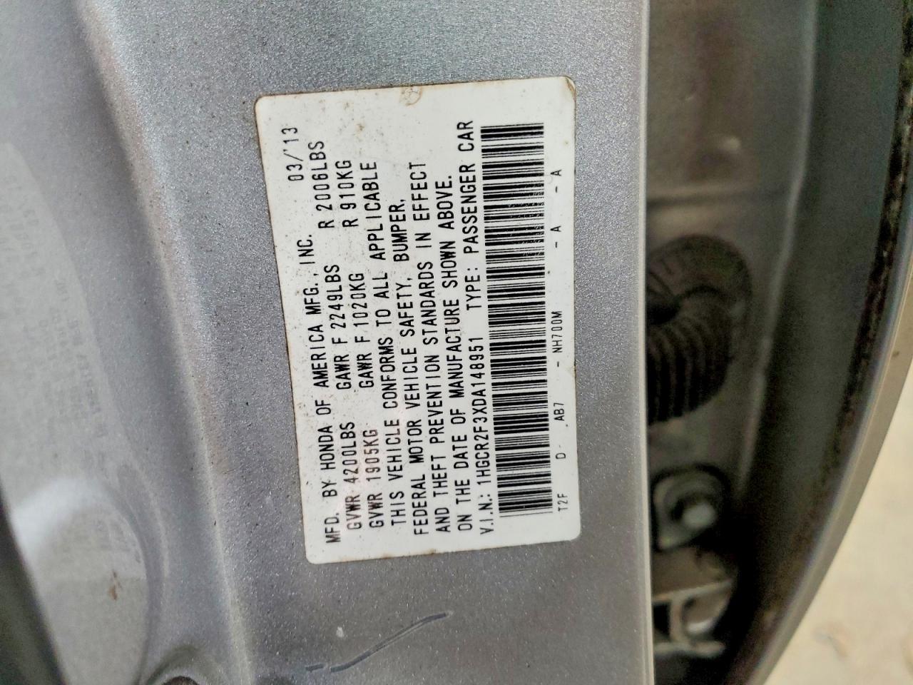 2013 HONDA ACCORD LX photo 23