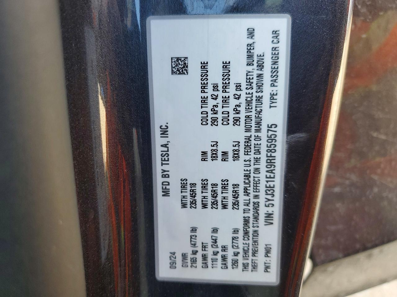 2024 TESLA MODEL 3 photo 34