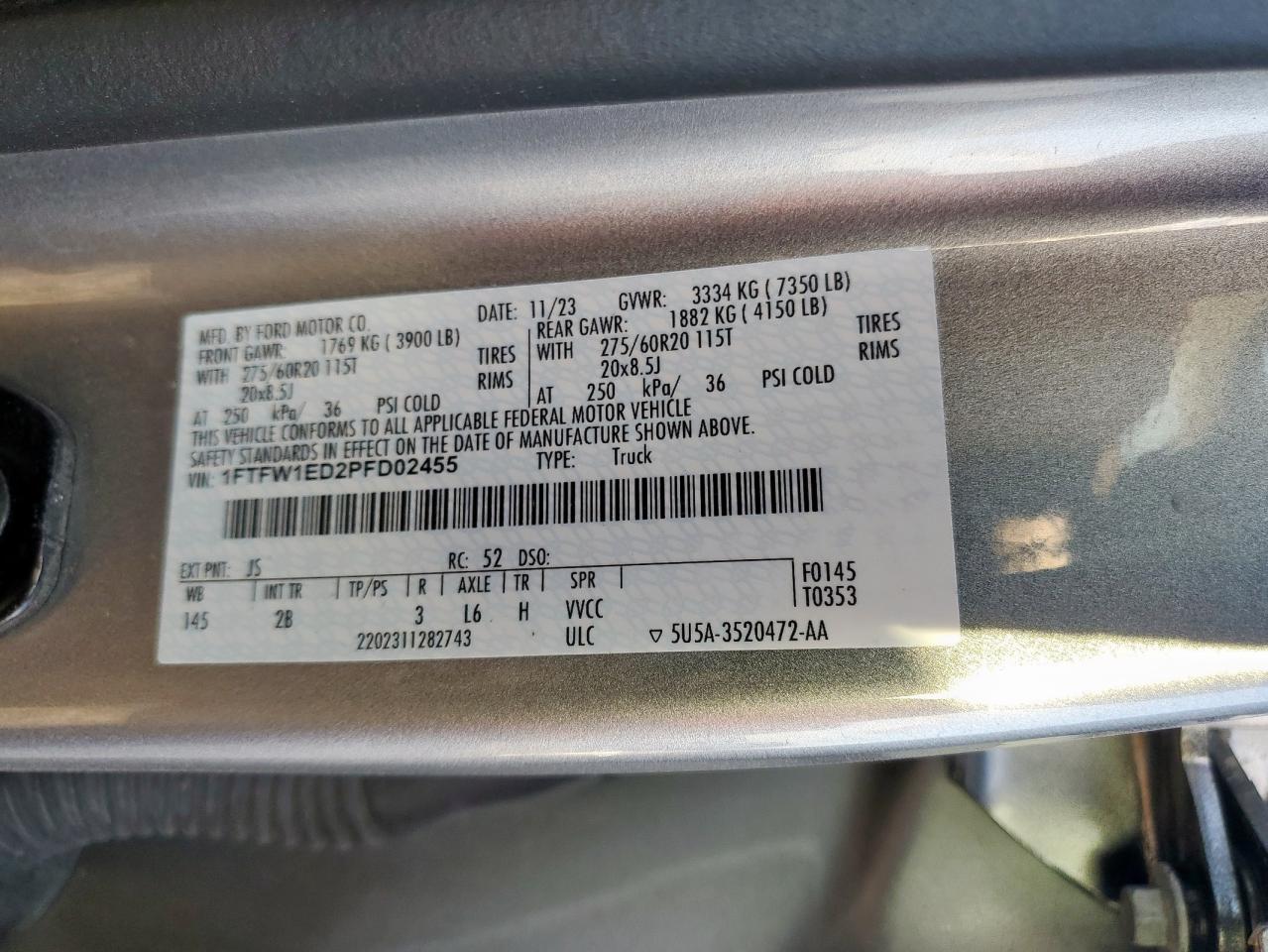 2023 FORD F150 SUPERCREW photo 12