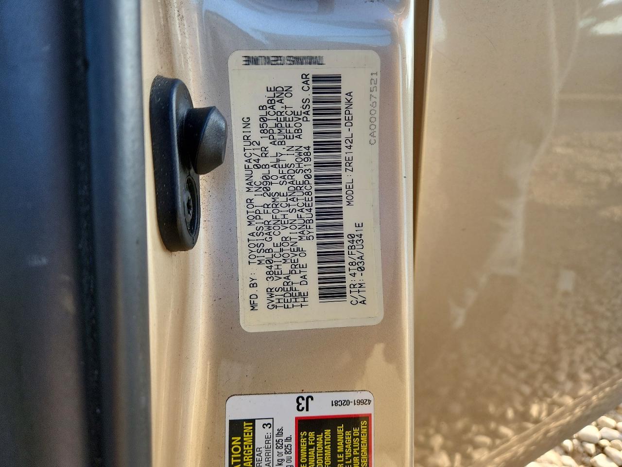 2012 TOYOTA COROLLA LE photo 23