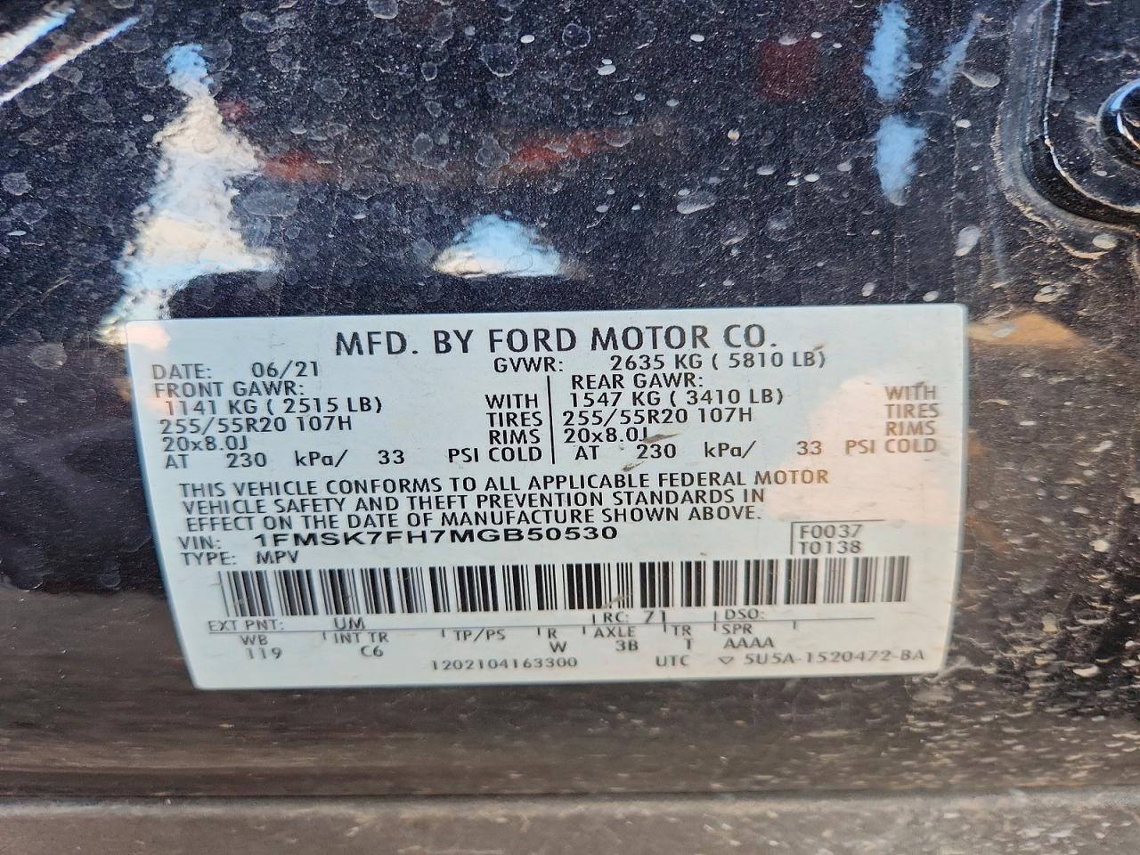 2021 FORD EXPLORER LIMITED photo 13