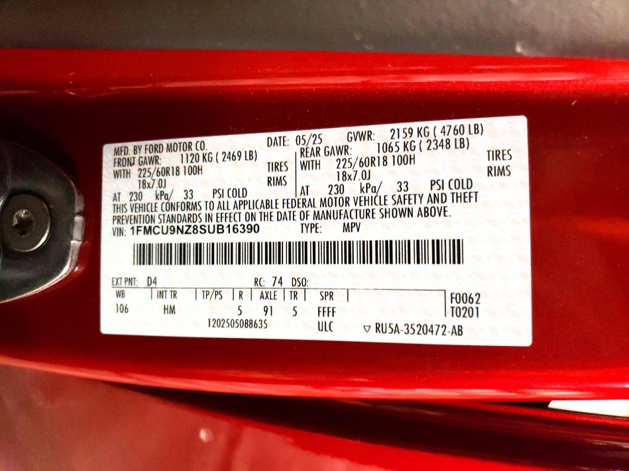 2025 FORD ESCAPE ST LINE SELECT photo 12