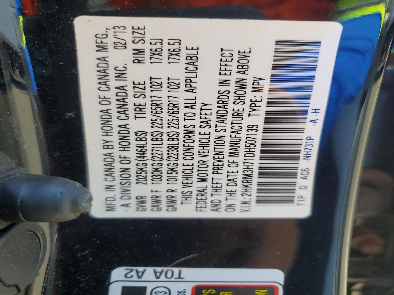 2013 HONDA CR-V EXL photo 25