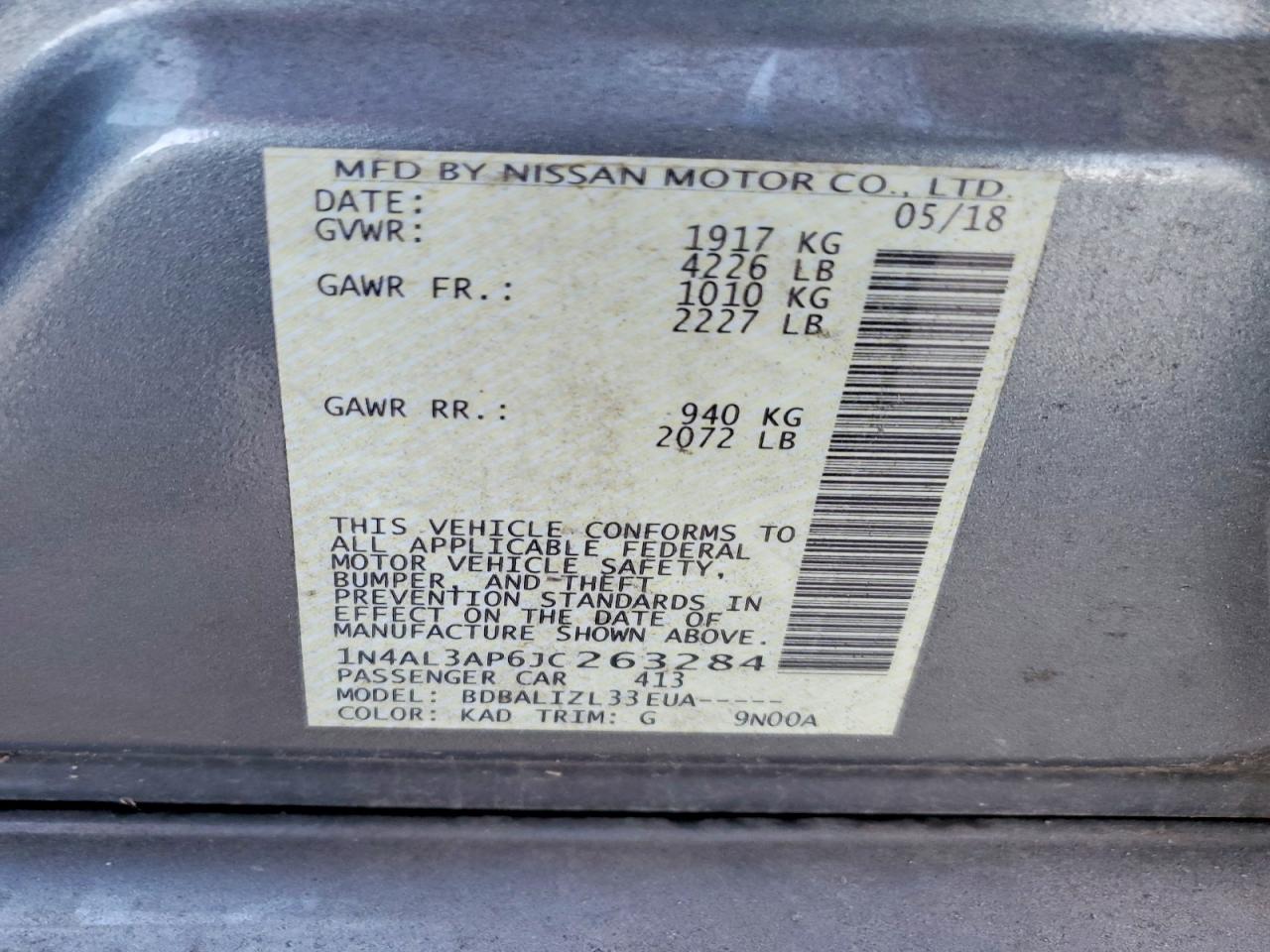 2018 NISSAN ALTIMA 2.5 photo 23