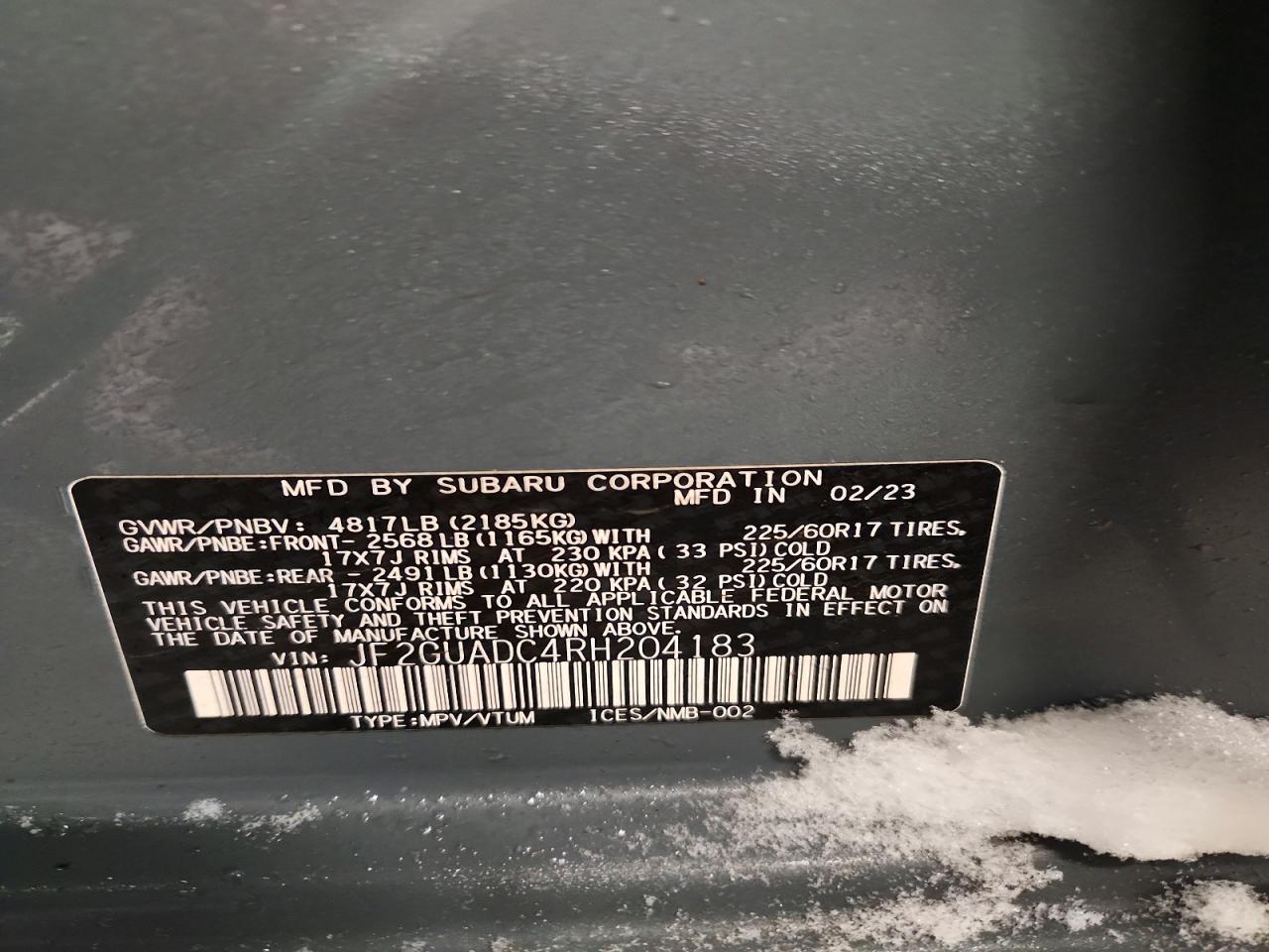 2024 SUBARU CROSSTREK PREMIUM photo 13