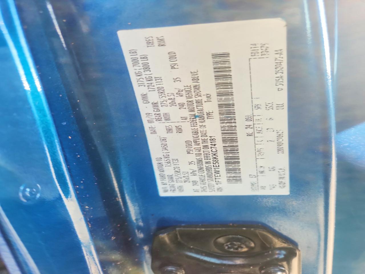 2019 FORD F150 SUPERCREW photo 13