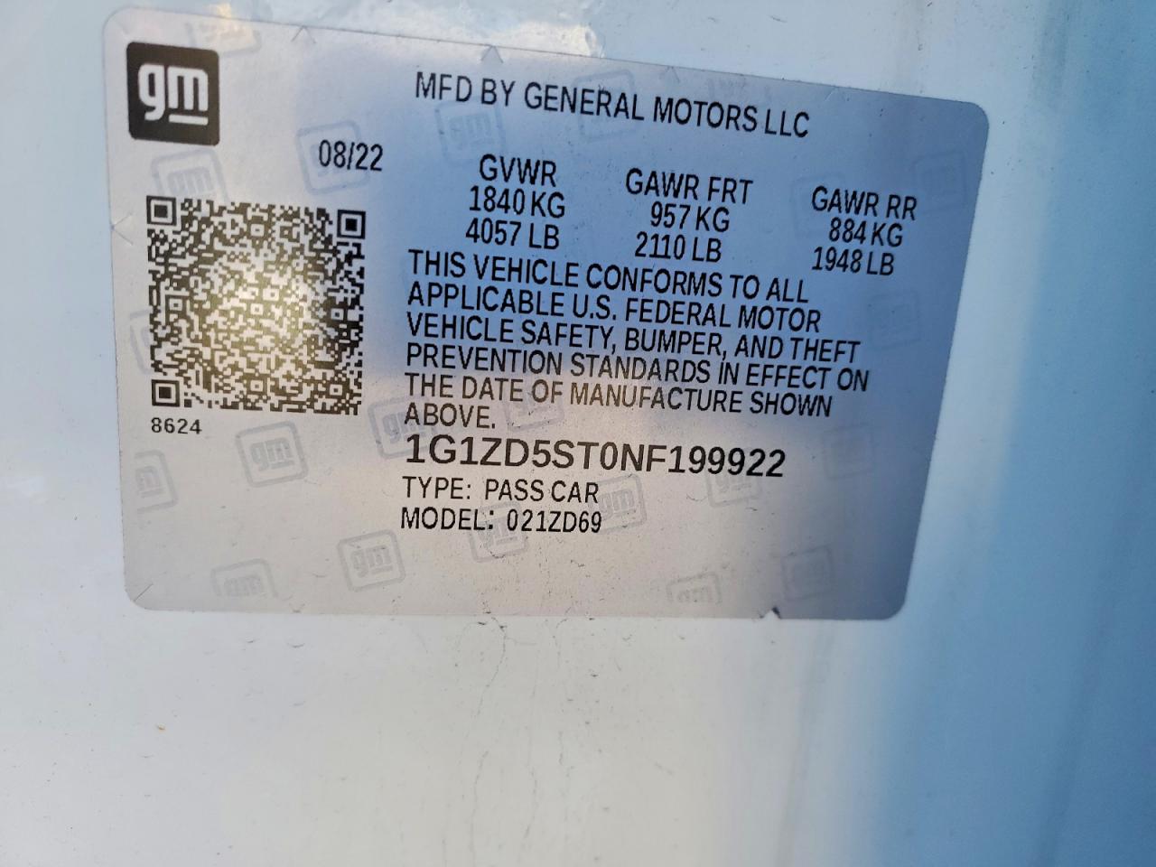 2022 CHEVROLET MALIBU LT photo 23