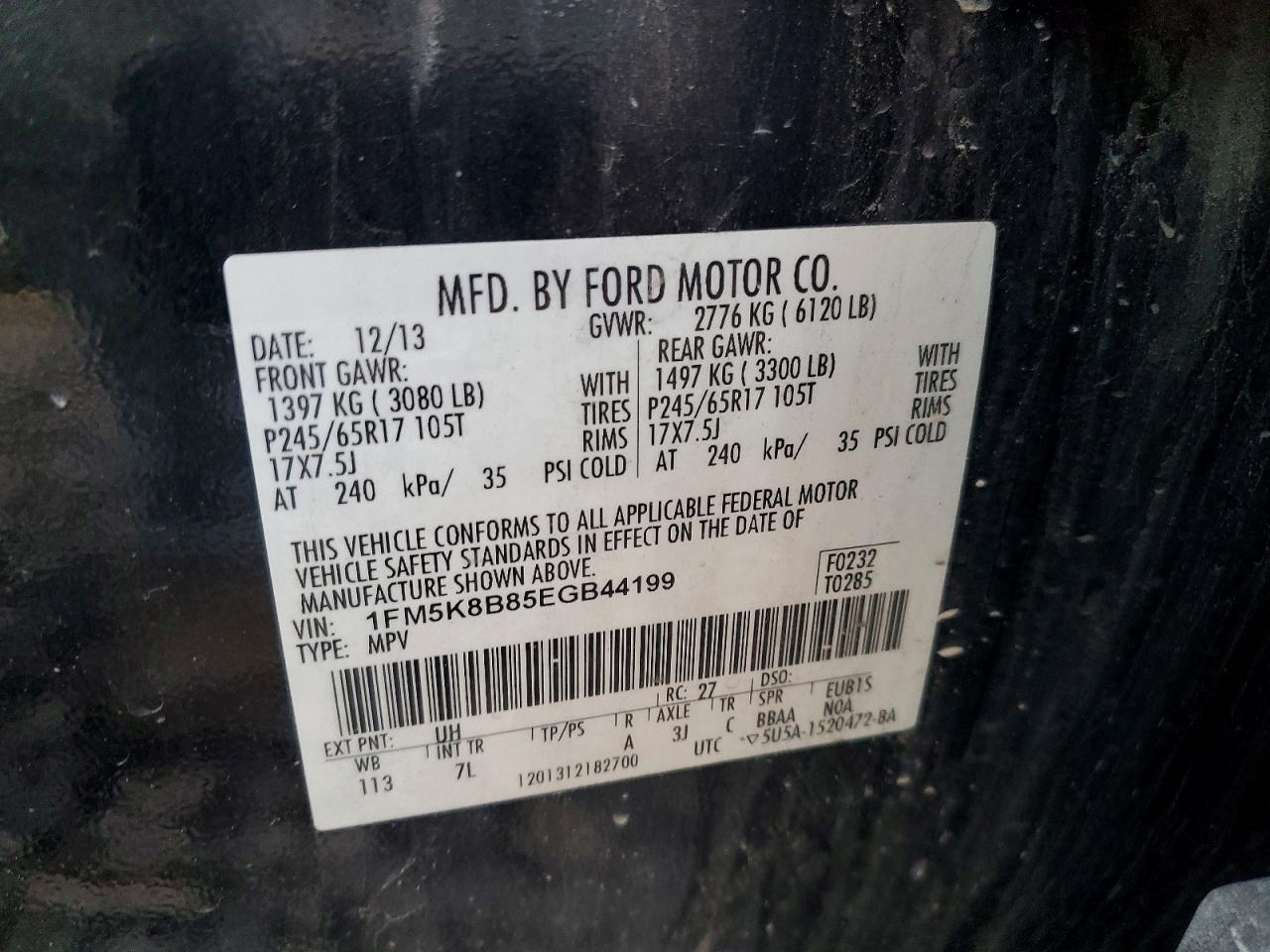 2014 FORD EXPLORER photo 12