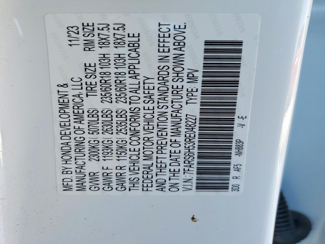 2024 HONDA CR-V SPORT photo 13