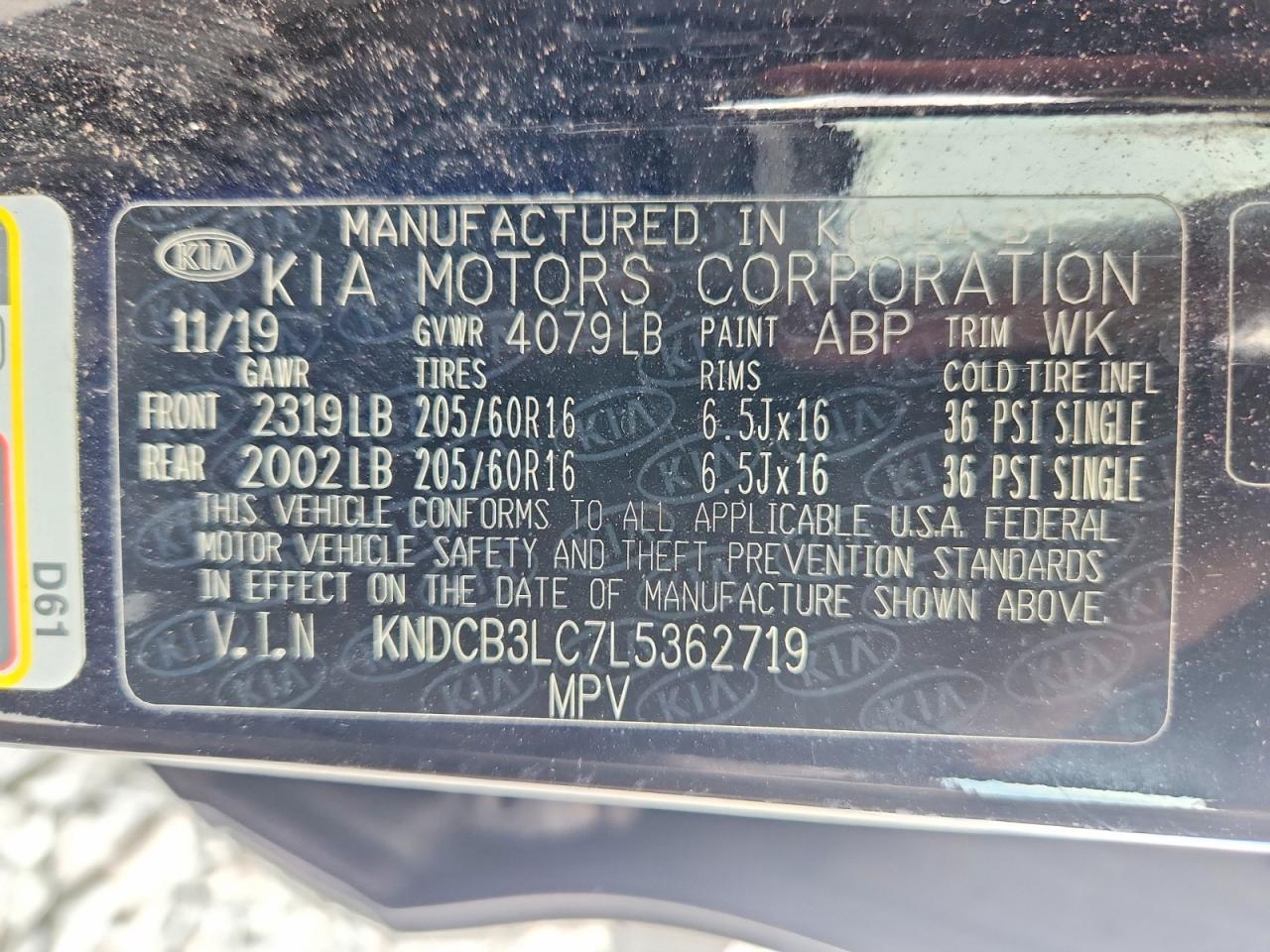 2020 KIA NIRO LX photo 14