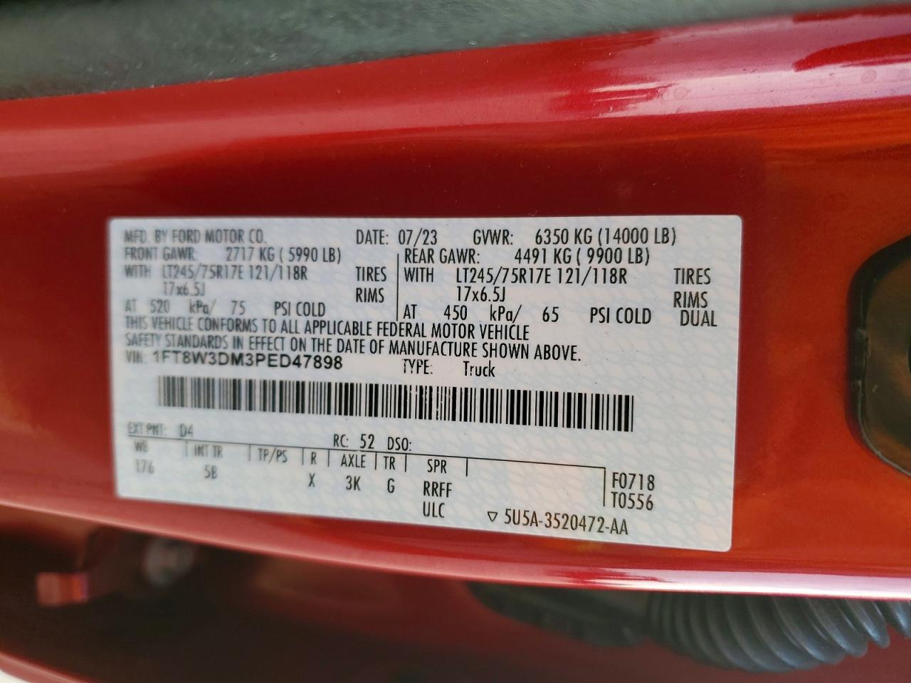 2023 FORD SUPER DUTY F-350 W/D photo 13
