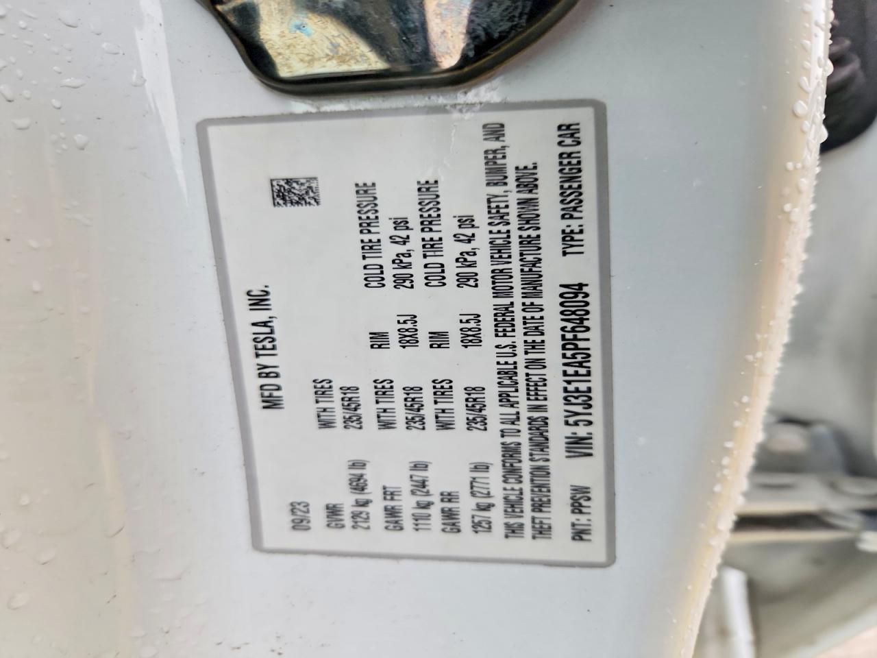 2023 TESLA MODEL 3 photo 23