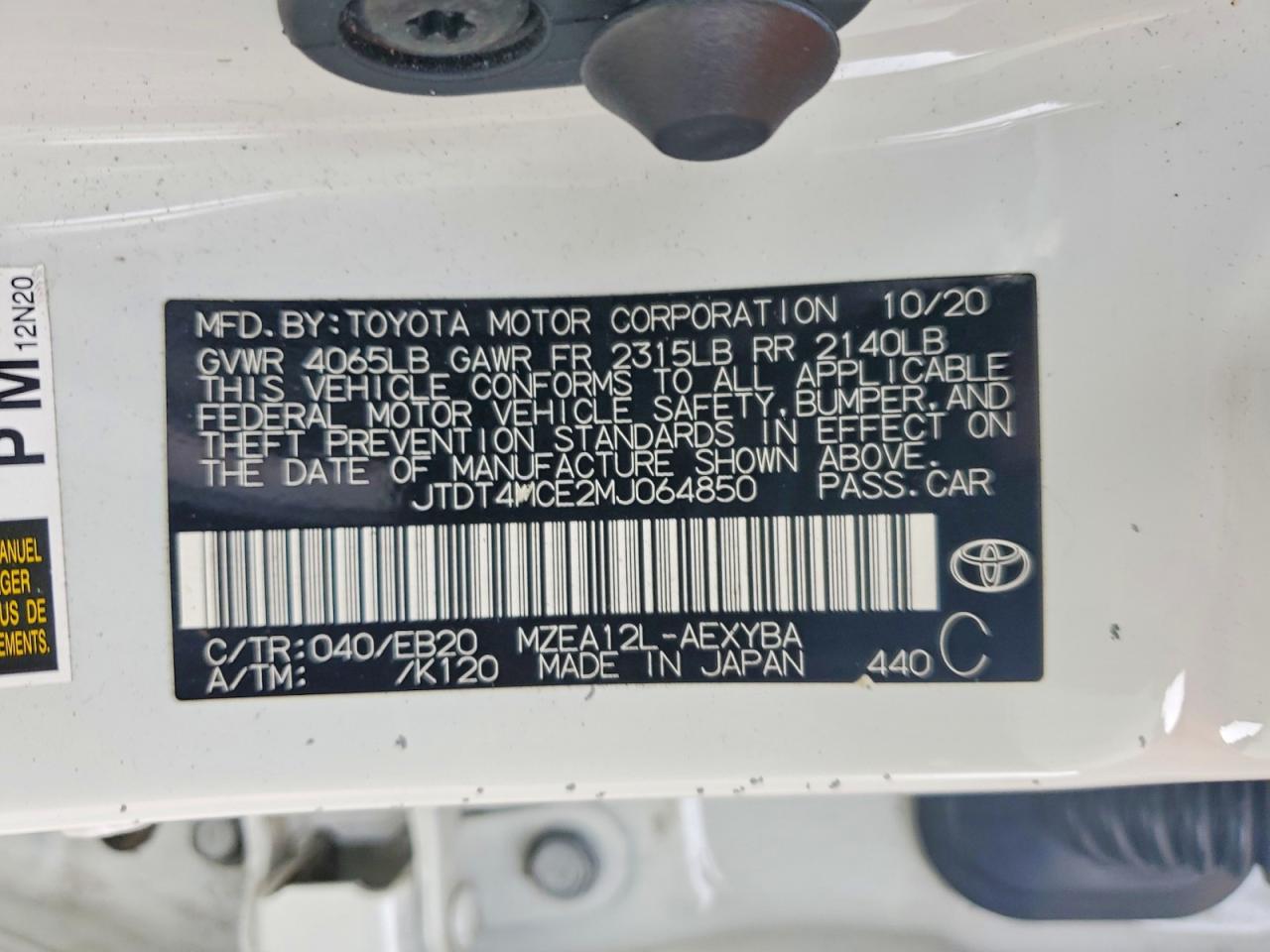 2021 TOYOTA COROLLA XSE photo 37