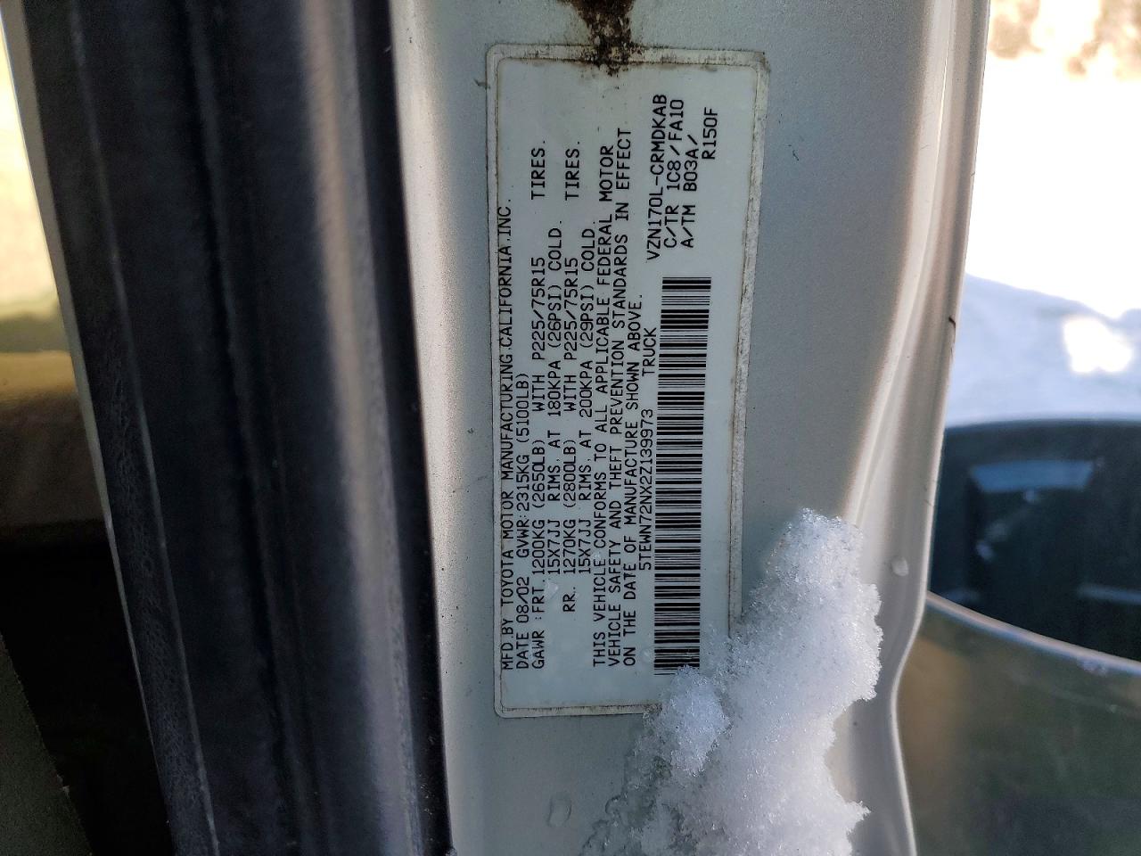 2002 TOYOTA TACOMA photo 23