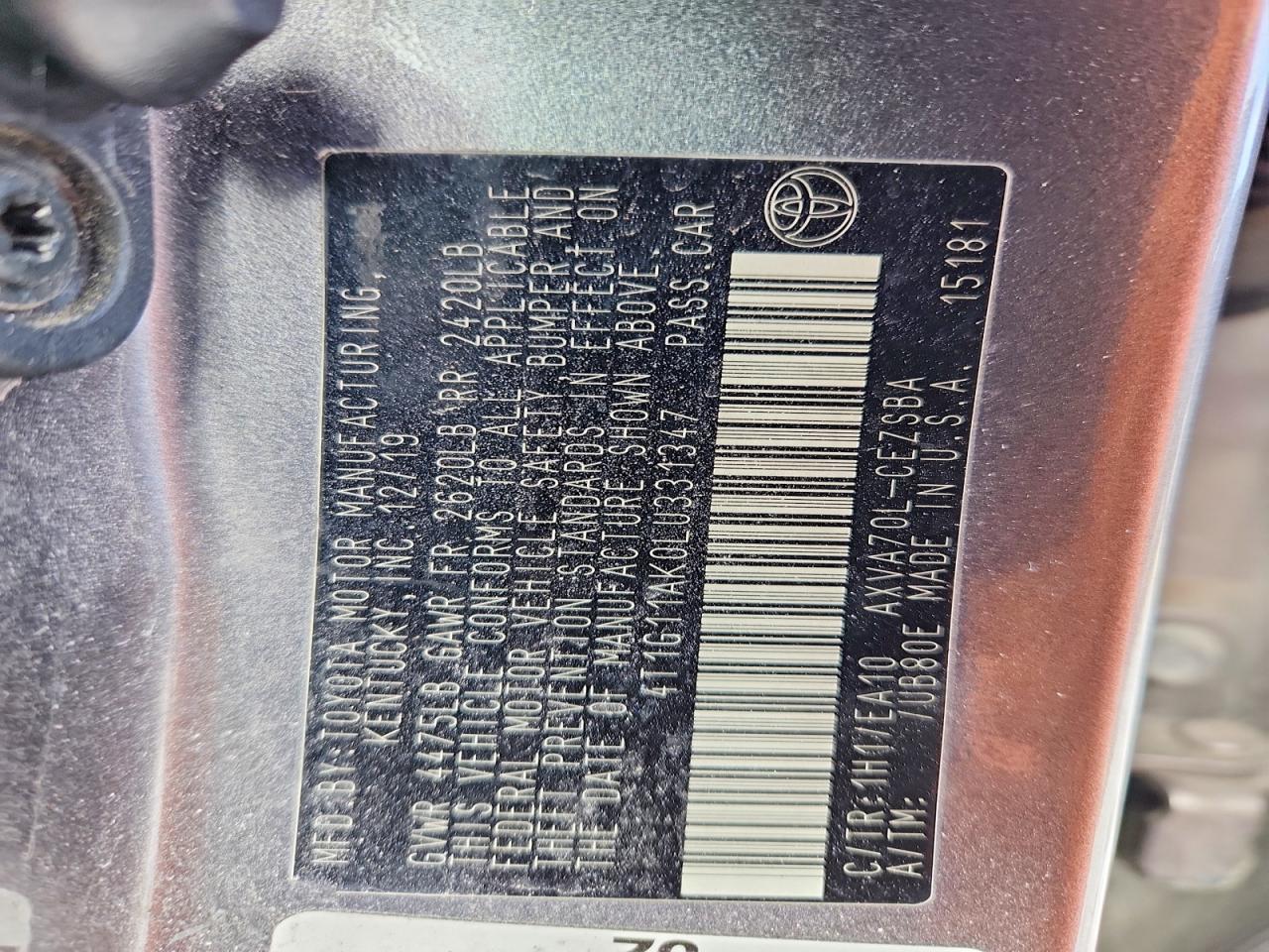 2020 TOYOTA CAMRY SE photo 34