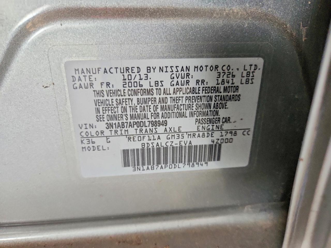 2013 NISSAN SENTRA S photo 34