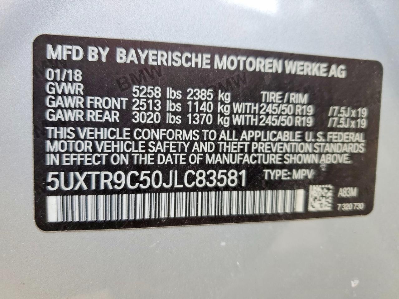 2018 BMW X3 XDRIVE30I photo 13
