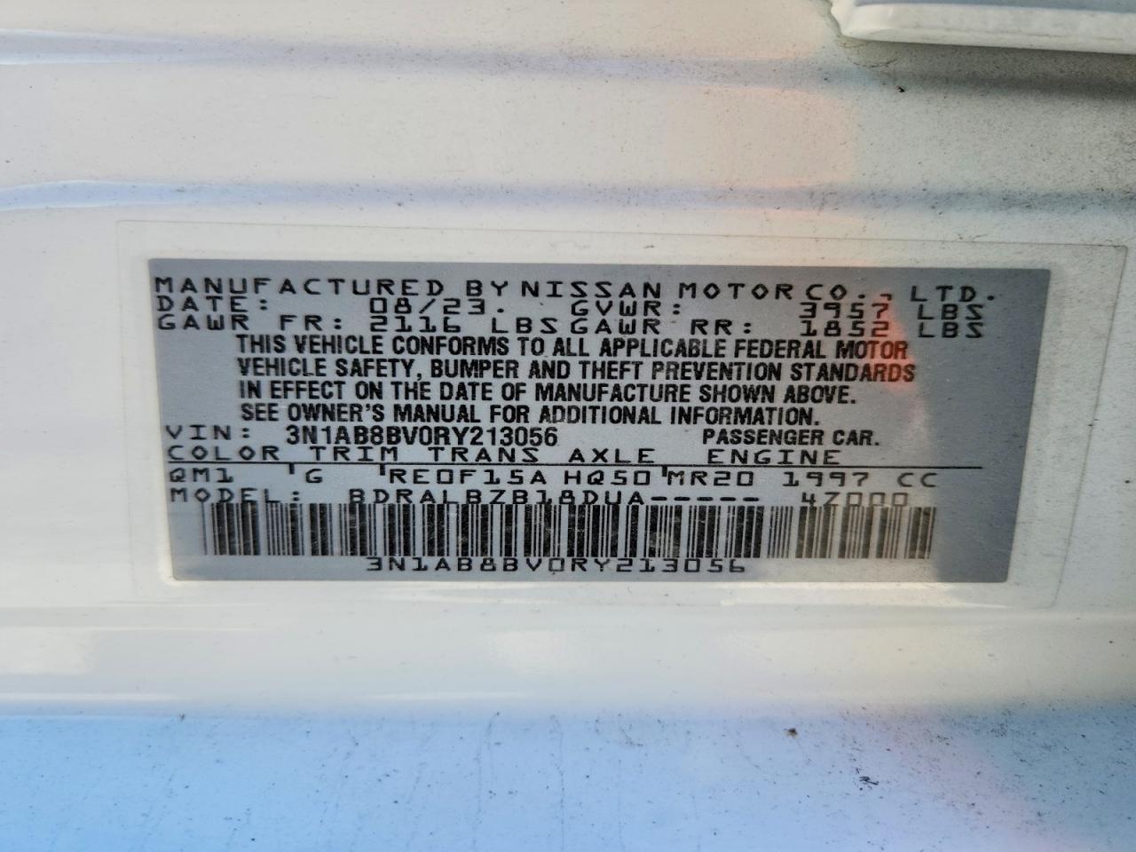 2024 NISSAN SENTRA S photo 23
