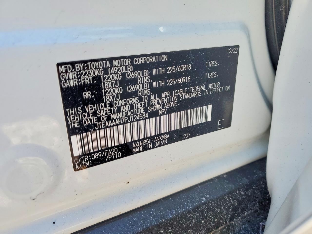 2023 TOYOTA VENZA LE photo 37