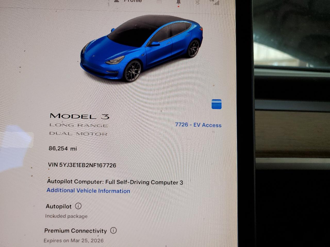 2022 TESLA MODEL 3 photo 9