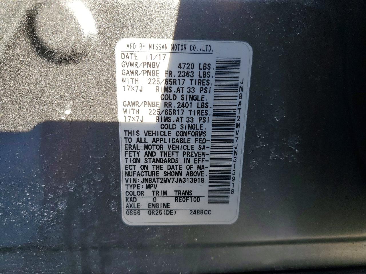 2018 NISSAN ROGUE S photo 25