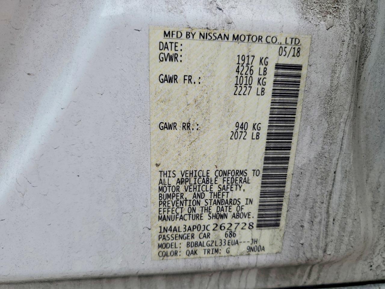 2018 NISSAN ALTIMA 2.5 photo 23