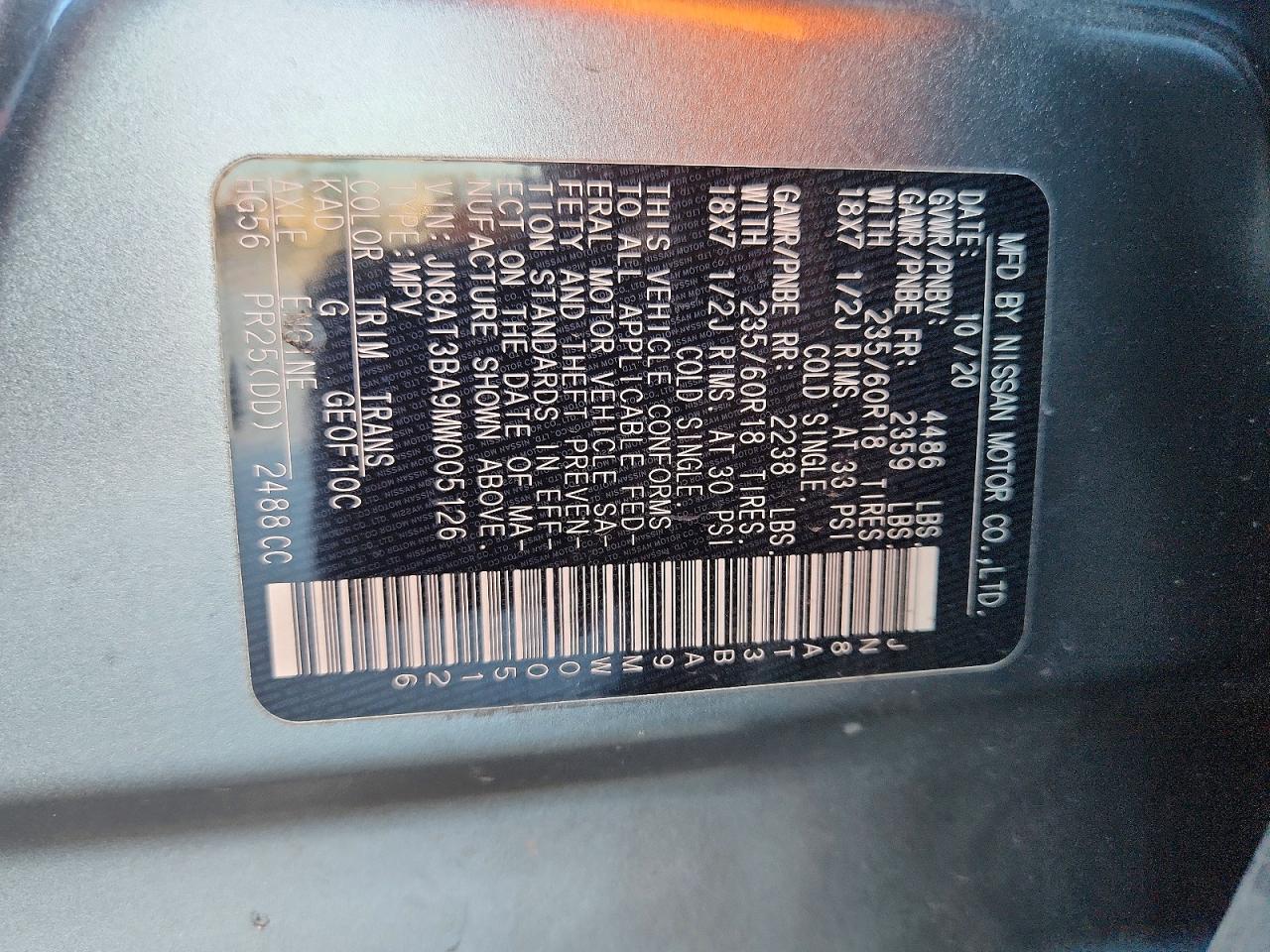 2021 NISSAN ROGUE SV photo 25