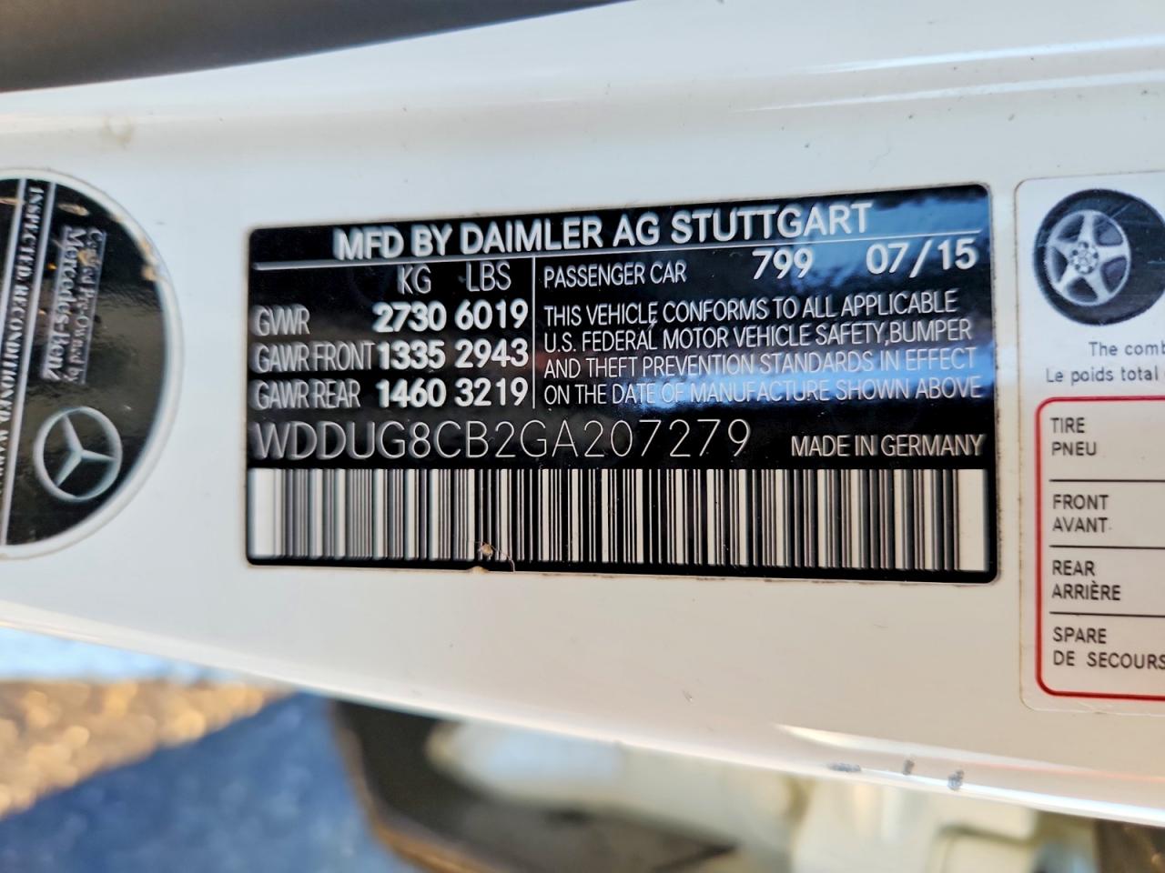 2016 MERCEDES-BENZ S 550 photo 12