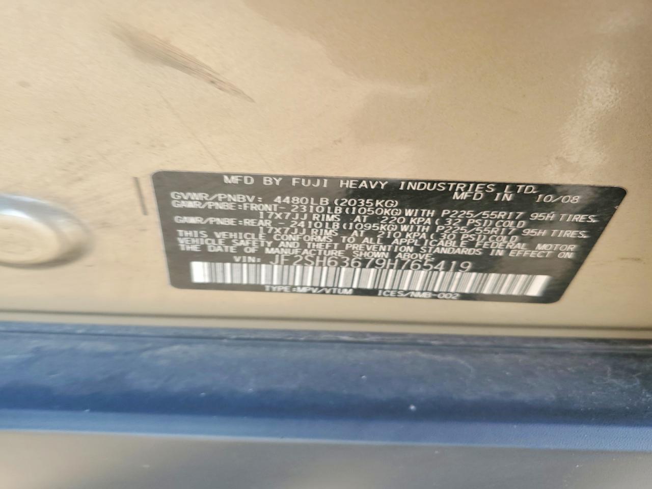 2009 SUBARU FORESTER 2.5X PREMIUM photo 13