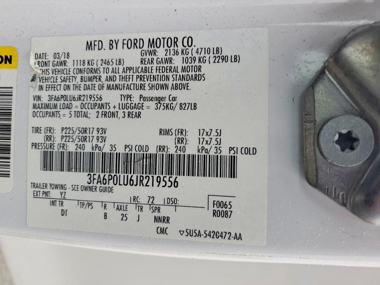 2018 FORD FUSION SE HYBRID photo 13