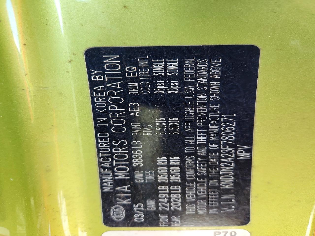 2015 KIA SOUL BASE photo 25