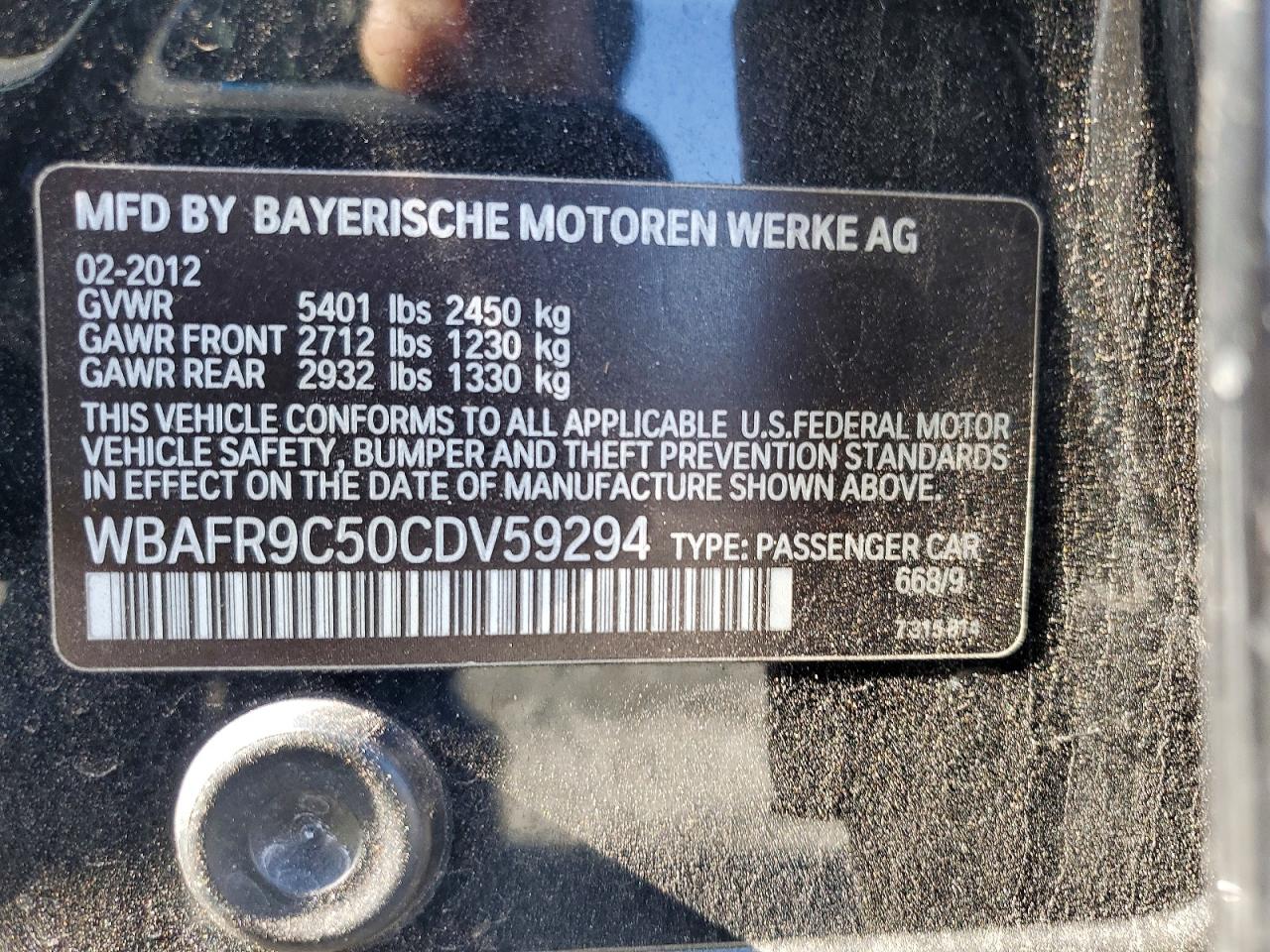 2012 BMW 550 I photo 12
