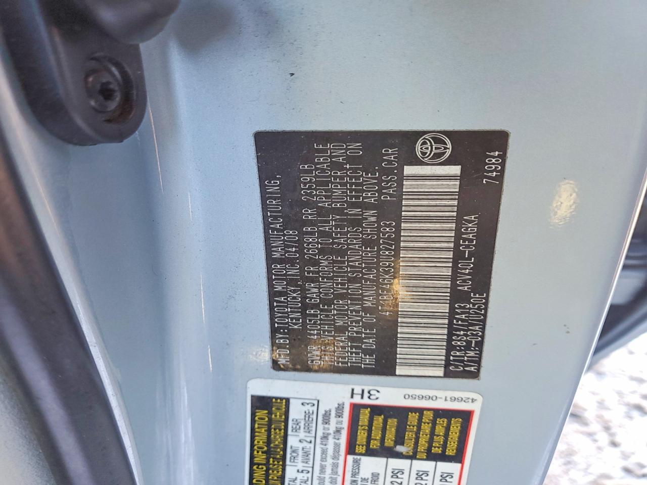 2009 TOYOTA CAMRY BASE photo 23