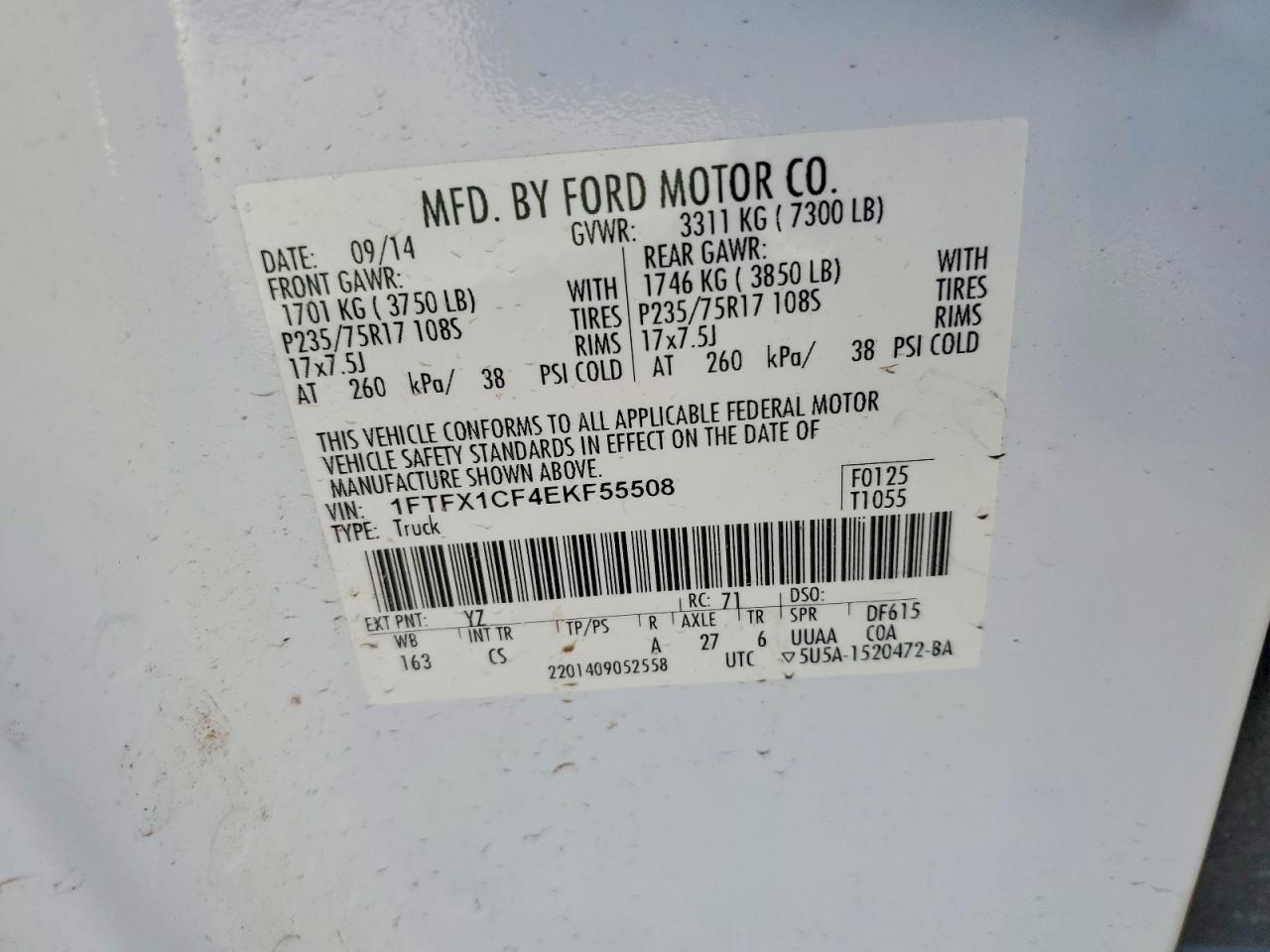 2014 FORD F150 SUPER CAB photo 34